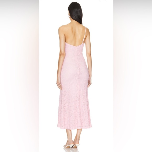 Bardot Albie Knit Maxi Dress Women's 4 Candy Pink One Shoulder Back Zip Closure. - Picture 2 of 11